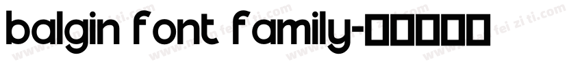 balgin font family字体转换